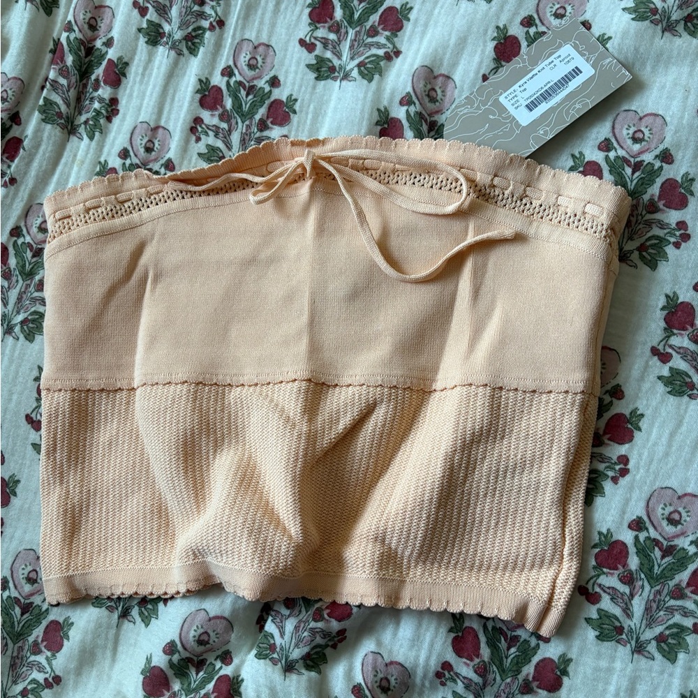 Meshki Peach Crop Top